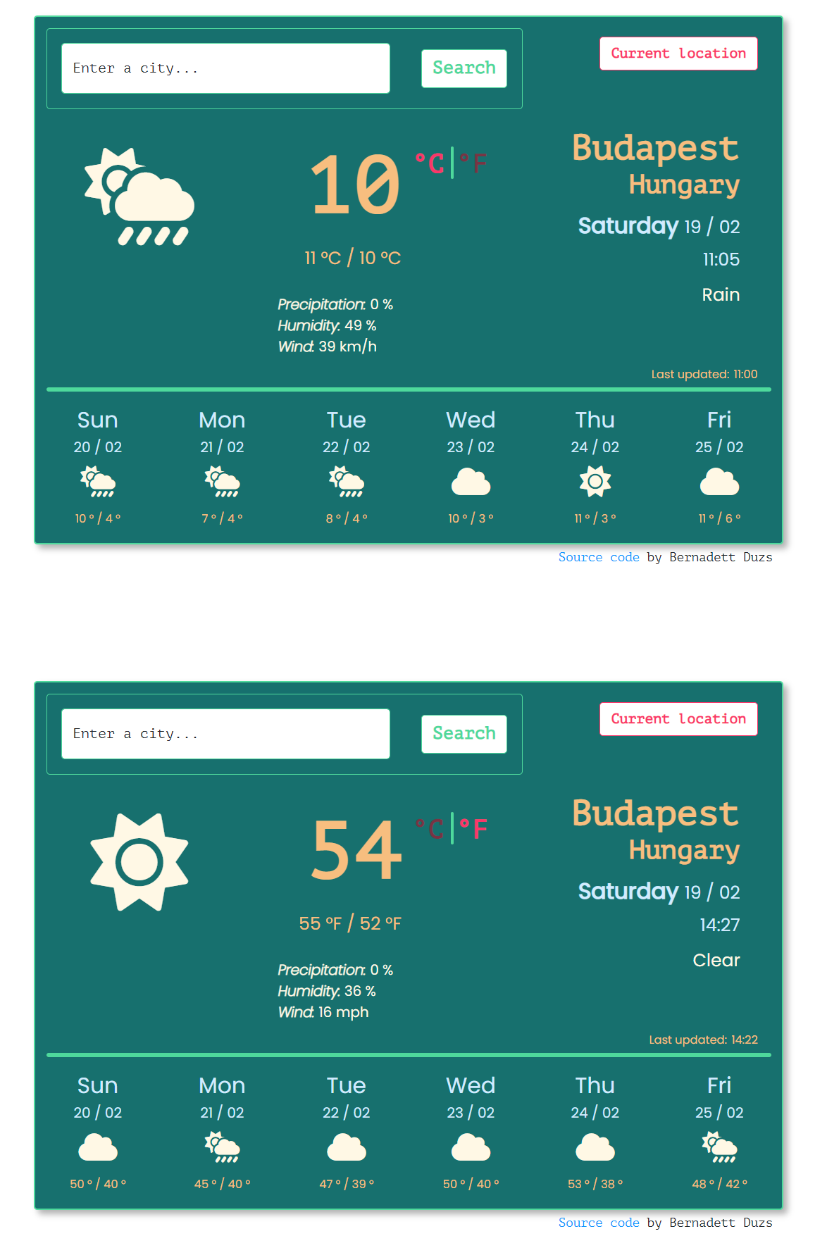 weather app